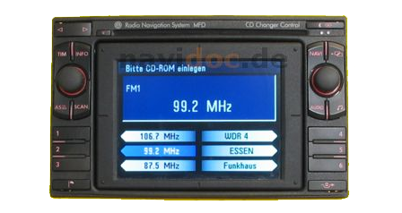 navidoc.de - Reparatur für Navigationsgerät VW MFD